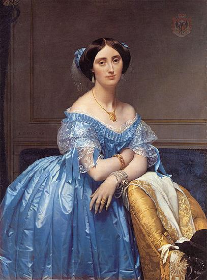 Jean-Auguste Dominique Ingres Portrait of Princesse Albert de Broglie Norge oil painting art